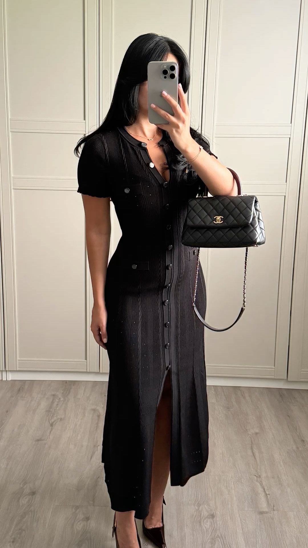 فستان ساندرو اسود ردن قصير