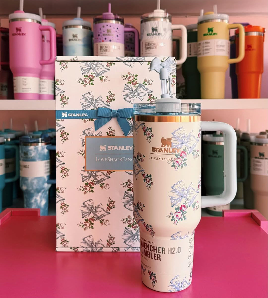 ستانلي مزخرف فيونكة ازرق