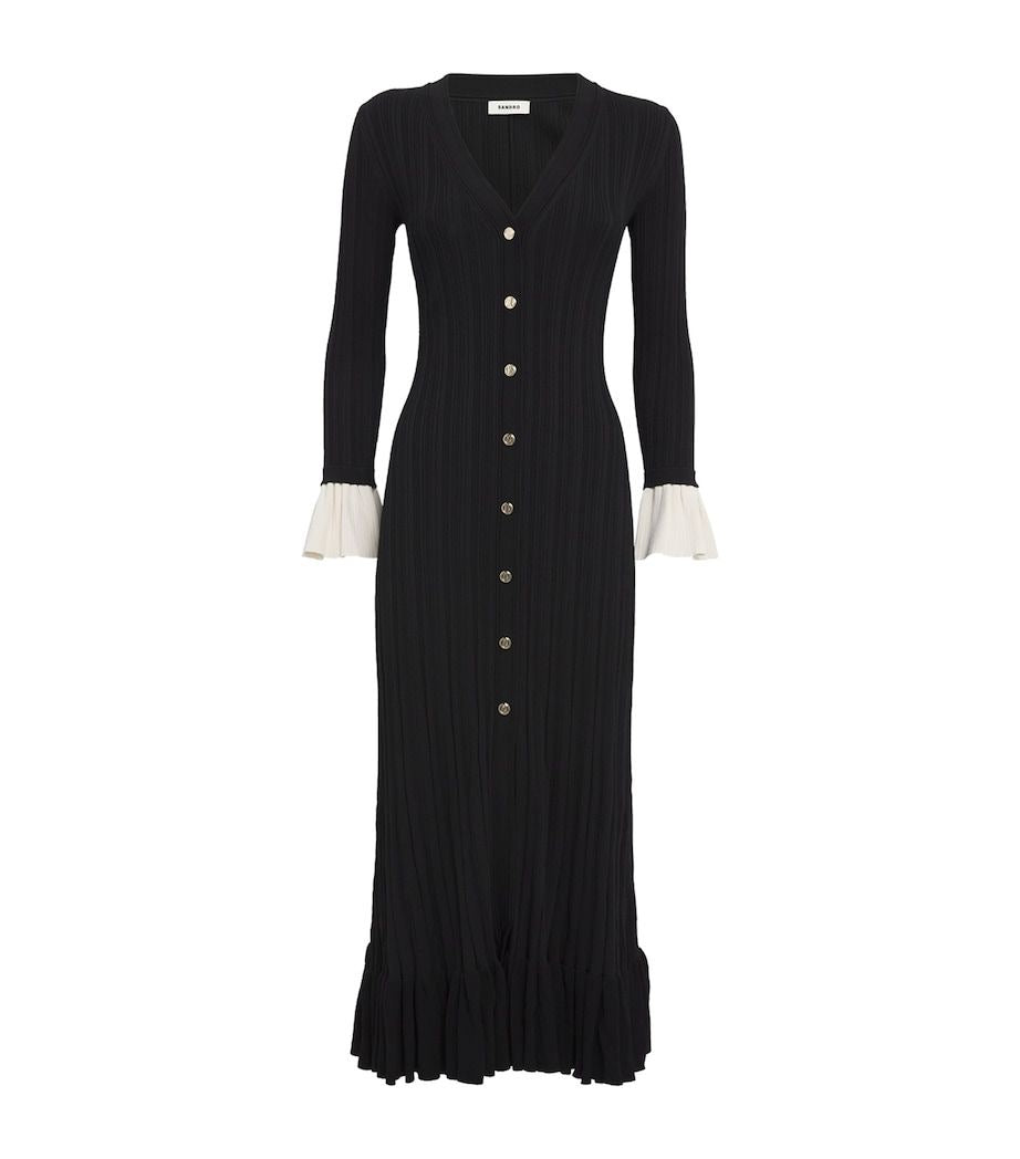 فستان ساندرو اسود ردن ابيض