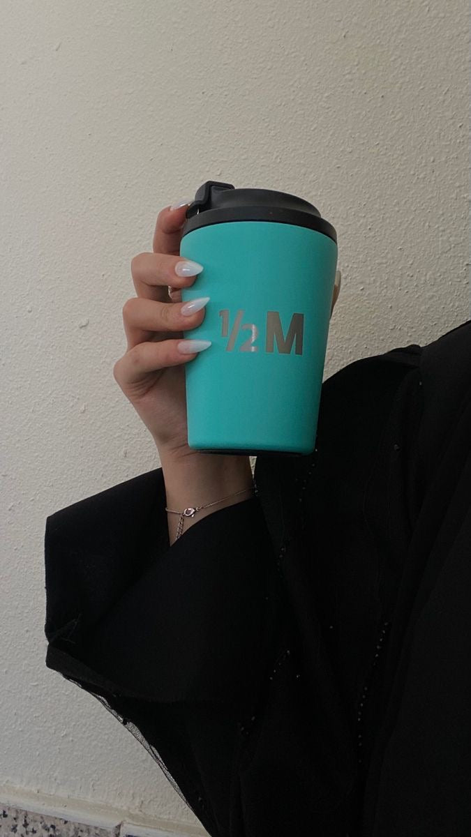 كوب هاف مليون حجم صغير – لون أخضر فيروزي بتصميم عصري