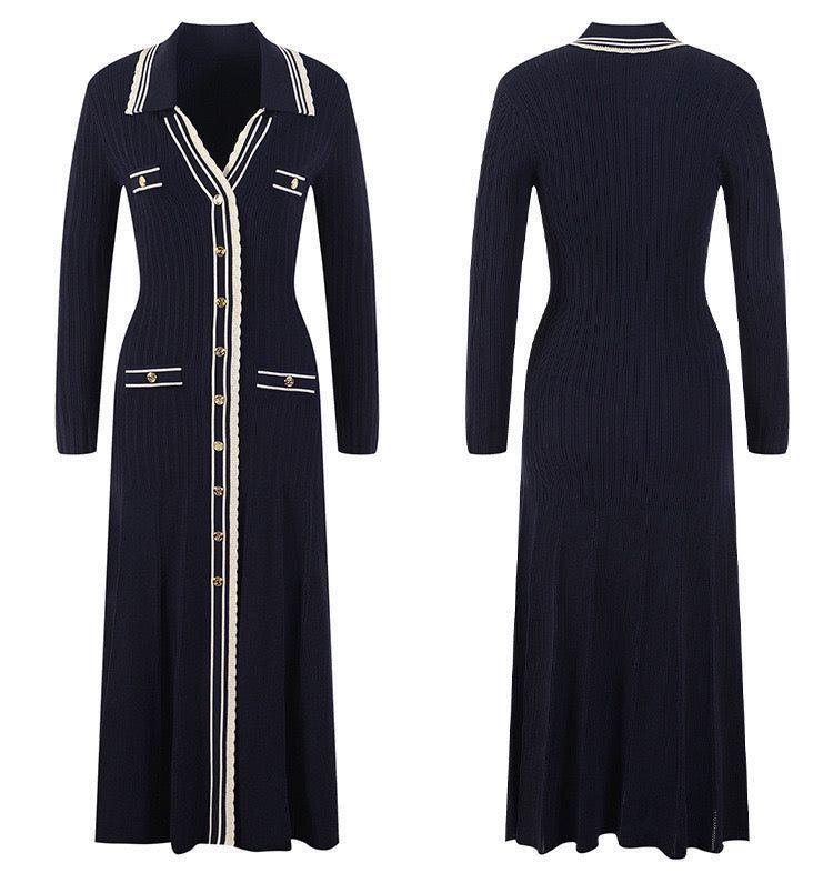 فستان ساندرو الشهير اللون النيلي