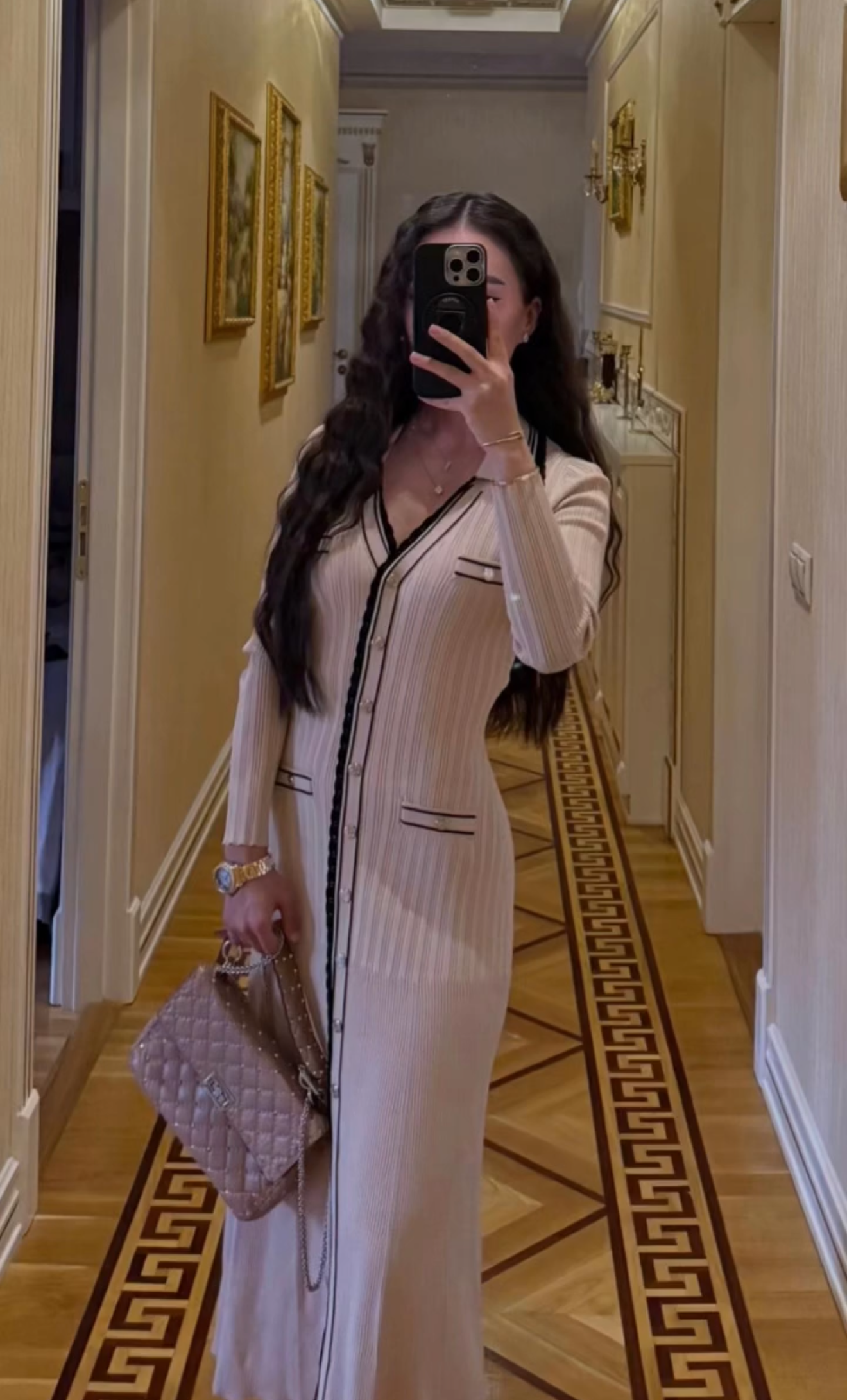 فستان ساندرو بيج فاتح انيق