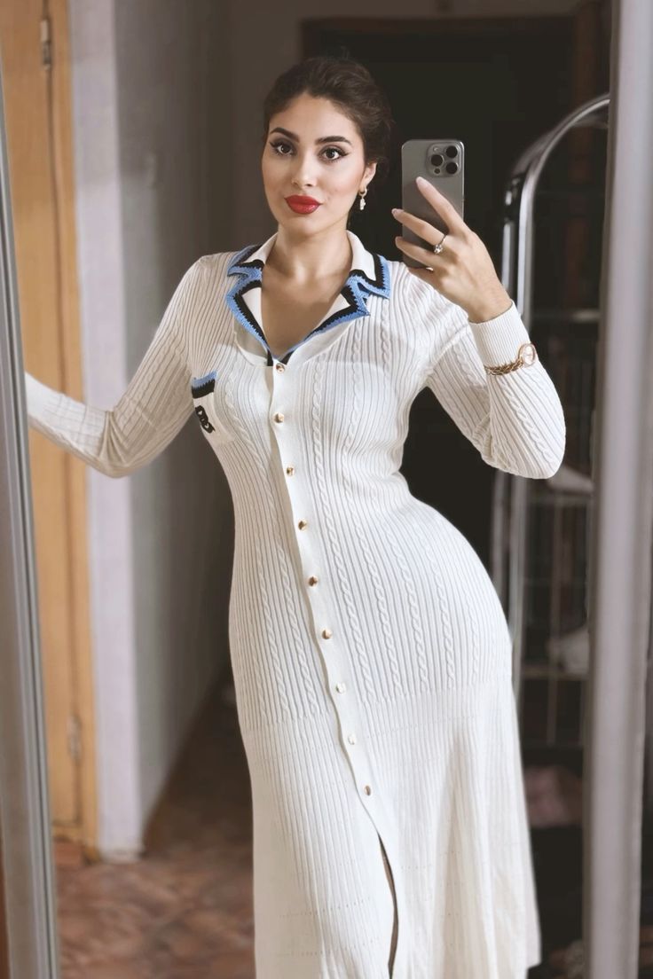 فستان ساندور بيج طويل – خامة مضلعة بتصميم أنيق يخطف الأنظار