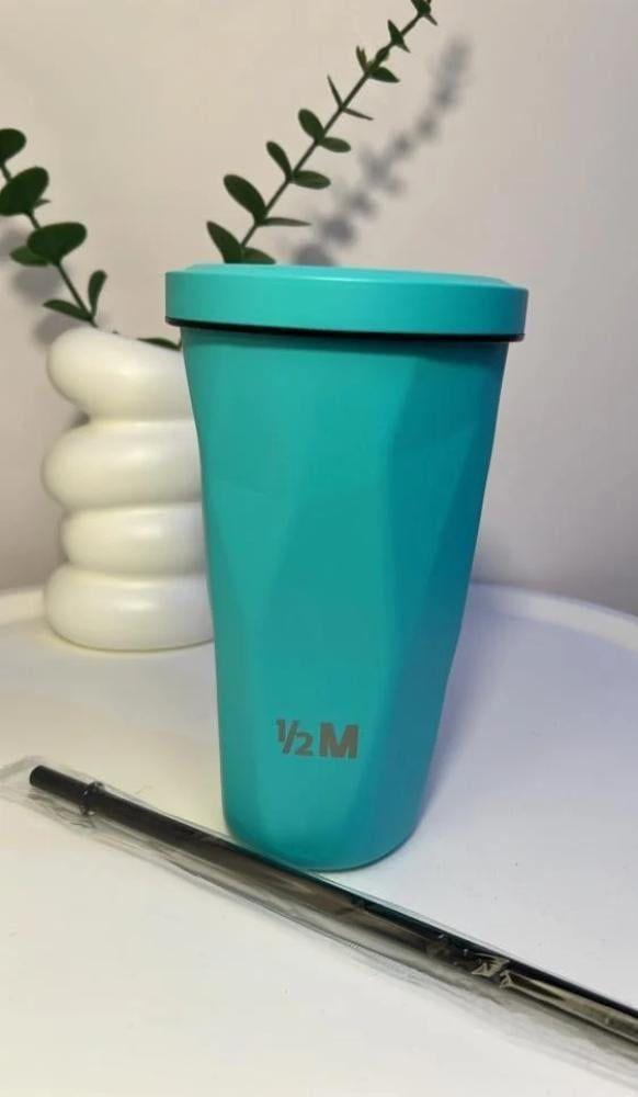 كوب هاف مليون حجم كبير – لون أخضر فيروزي بتصميم عصري